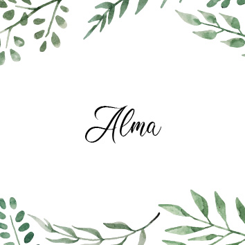 Tilbehør - Alma Konfirmation Bordkort
